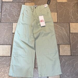 New Utility Wide Leg Pants in Sage Green